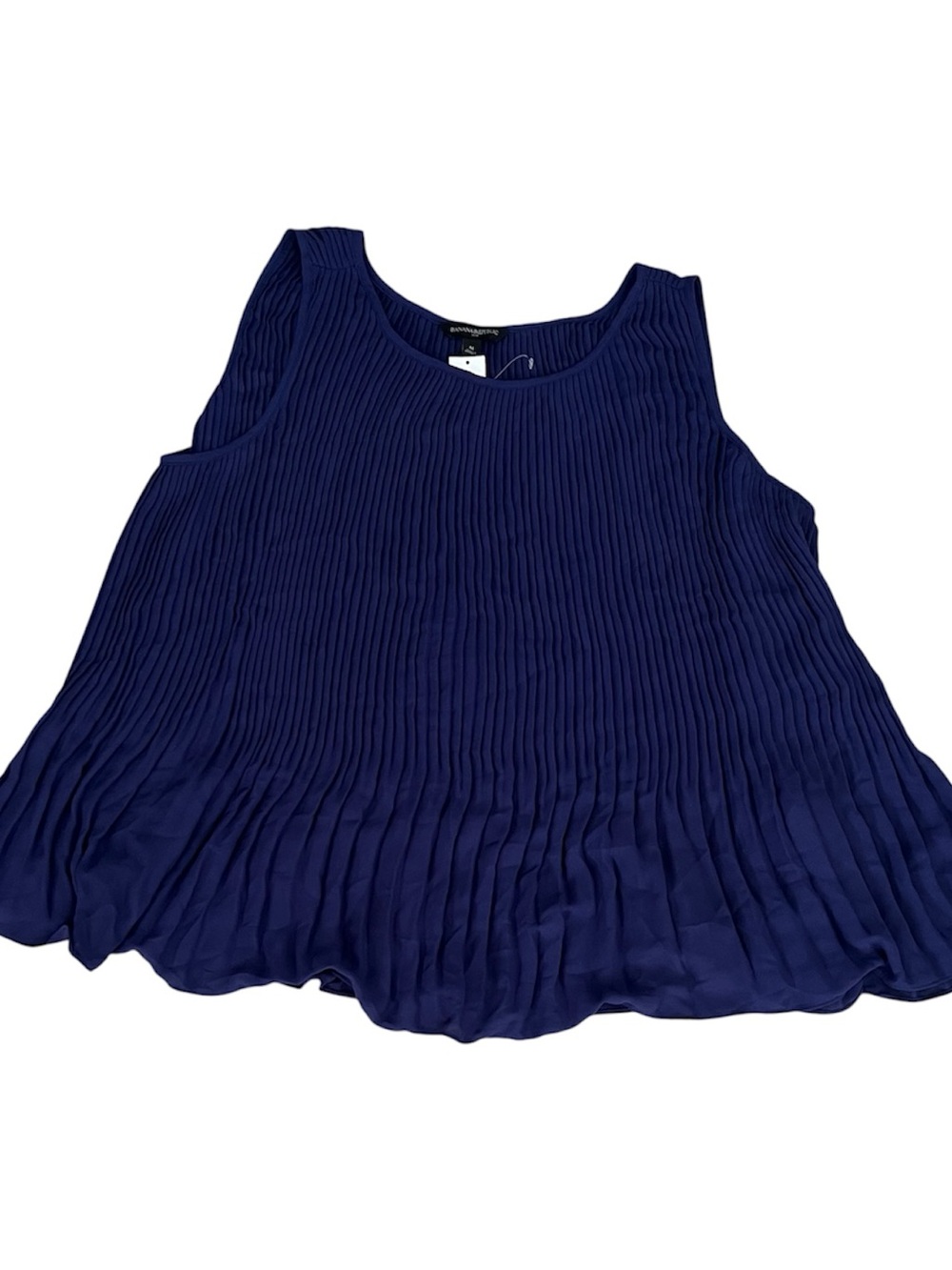 Banana Republic Pleated Blue Sleeveless Top Women's Sz Medium NWT